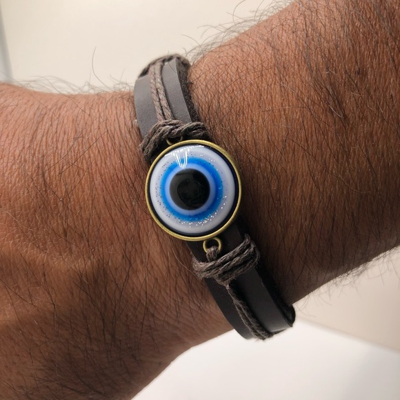 Other - New unisex Evil Eye / Mal de Ojo Adjustable Protection Bracelet in Brown
